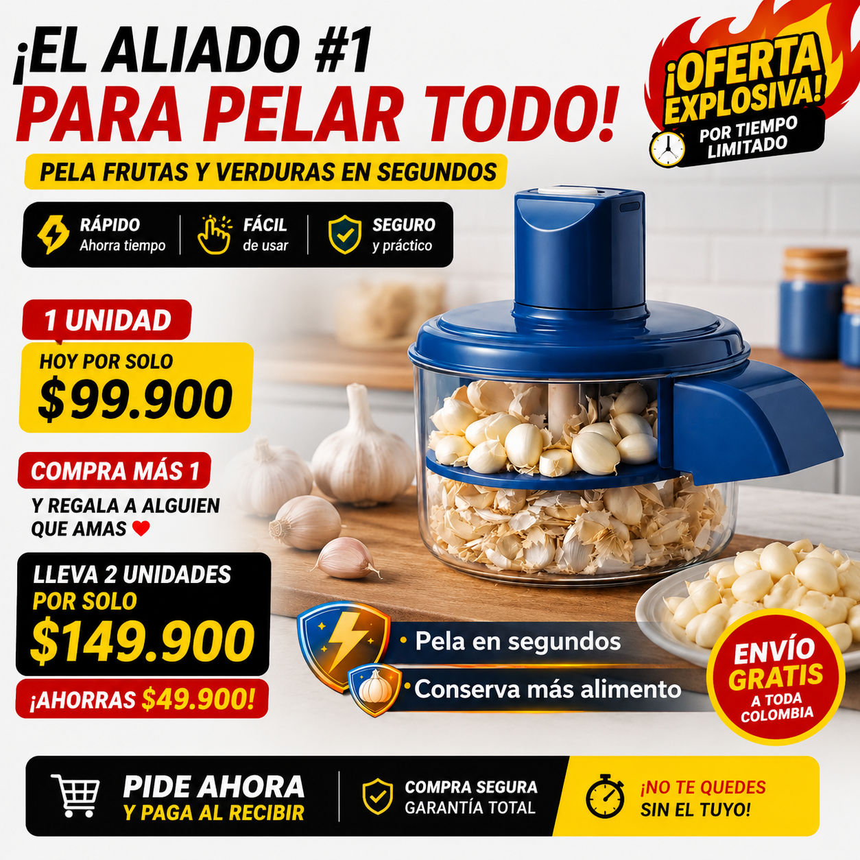 Pelador Multifuncional - Premium + Envío Gratis